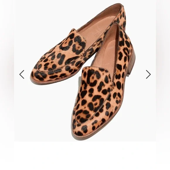 Madewell francés calf hair Leopard-Print Slip-On Loafers in Tan and Black sz 6.5 - Picture 3 of 13